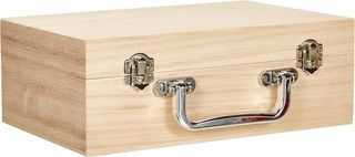 Rayher Maletín de madera, con asa y cierres, 25x16