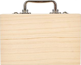 Rayher Maletín de madera, con asa y cierres, 25x16