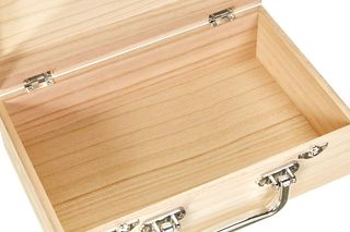 Rayher Maletín de madera, con asa y cierres, 25x16