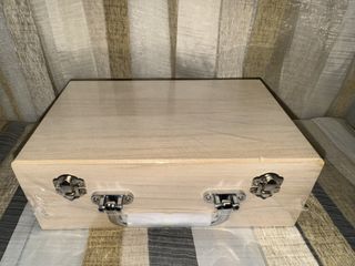 Rayher Maletín de madera, con asa y cierres, 25x16