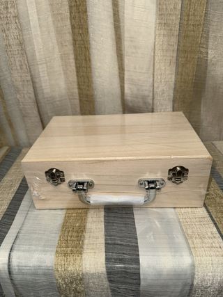 Rayher Maletín de madera, con asa y cierres, 25x16