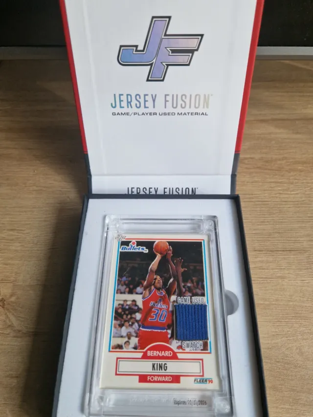 Tarjeta Bernard King Fleer 90 Game Used
