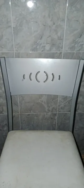 Juego de 2 sillas metálicas grises
