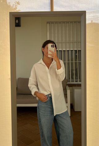Camisa blanca oversize