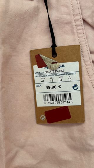 Pantalones Massimo Dutti Talla 44 Rosa