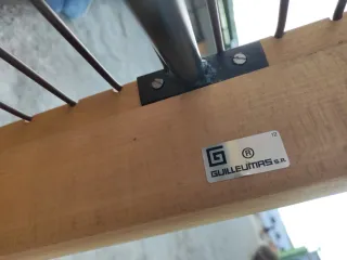 Sofá vintage 2 plazas tela y madera