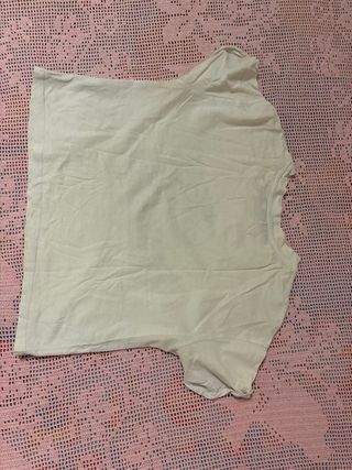 Camiseta crop top con estampado de rana
