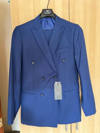 Traje Cruzado Azul JVZ Talla M