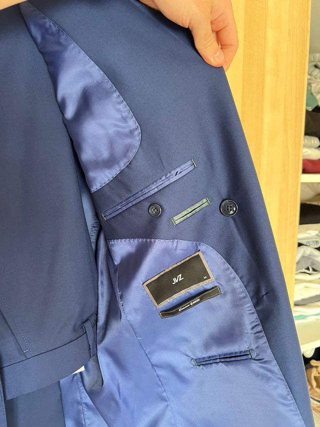 Traje Cruzado Azul JVZ Talla M