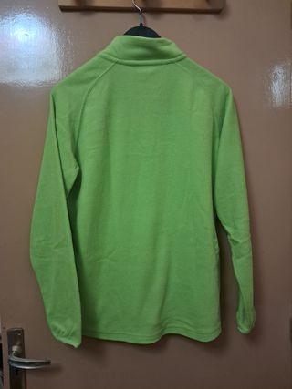 Sudadera verde menta con cremallera