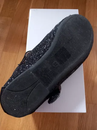 Zapatillas fiesta niña lazo brillante