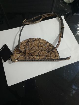 Riñonera Mango efecto piel serpiente