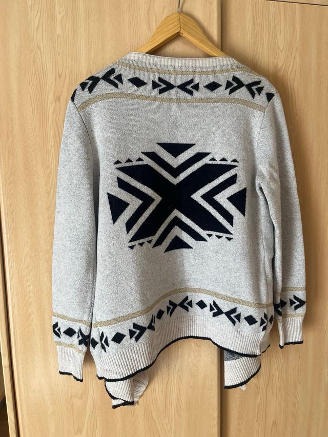 Cárdigan estampado geométrico