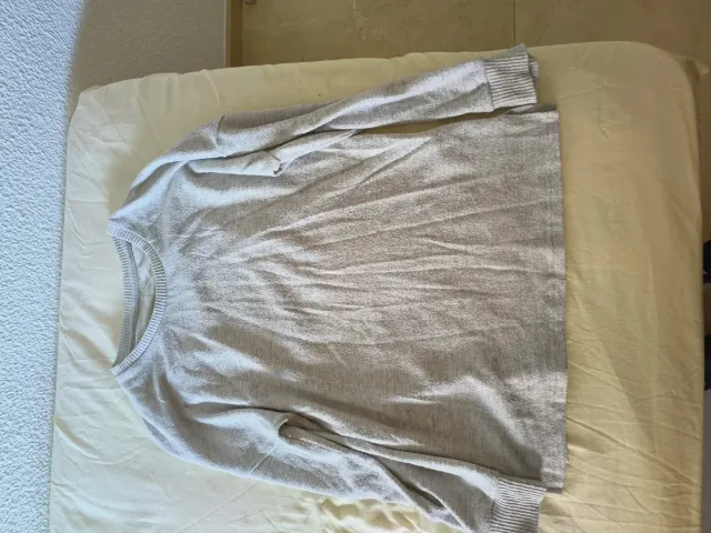 Pijama beige de canalé