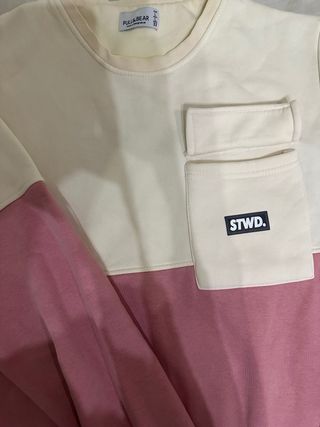 camisa blanca y rosa buena calidad 