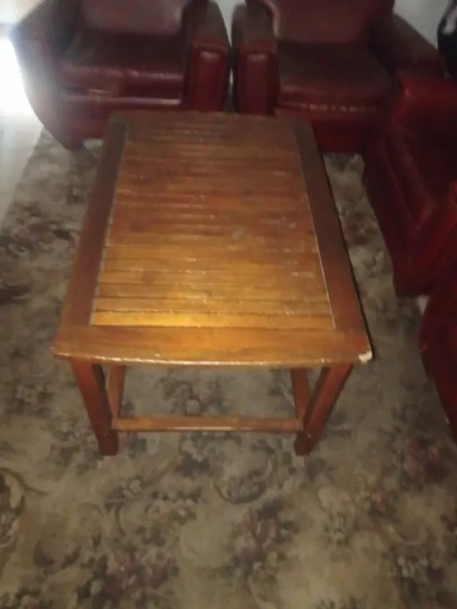 Mesa de centro de madera jardín terraza etc