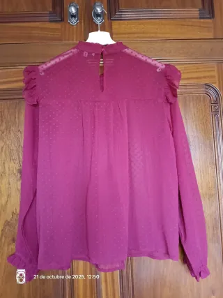 BLUSA PLUMETI TINTORETTO. Talla44. Color frambuesa