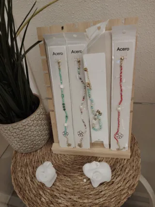 Pulseras Acero con Abalorios