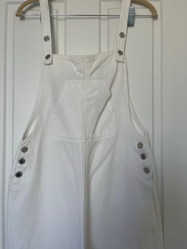 Pantalón Peto Vaquero Blanco