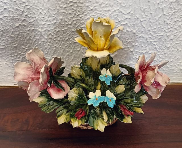 Centro de mesa Capodimonte 3 rosas