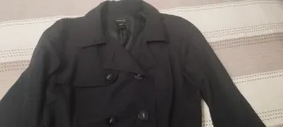 Gabardina Mango Negra Talla L