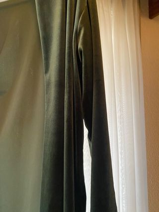 Capa terciopelo verde talla única