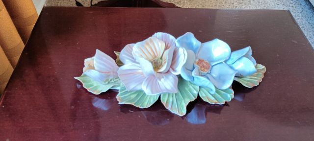 Flores de Porcelana Capodimonte Base Plana