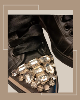 Cristalli in pelle nera Miu Miu taglia 36