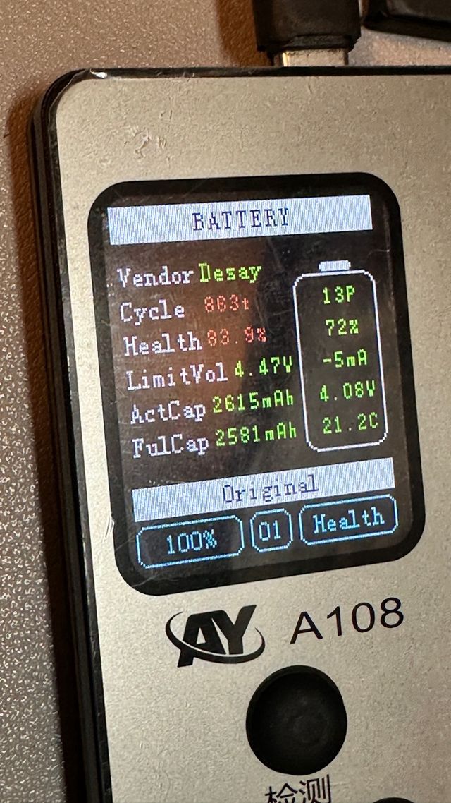 Batteria iPhone 13 Pro - 83%. Originale Apple 