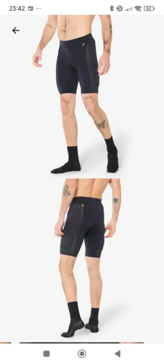 Culotte Rockrider con protección D3O para ciclismo