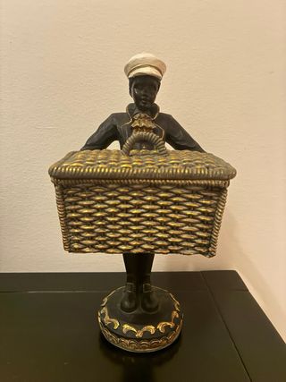 Figura decorativa hombre con cesta