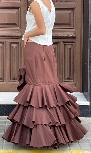 Traje Flamenca Talla 36-40 campero 