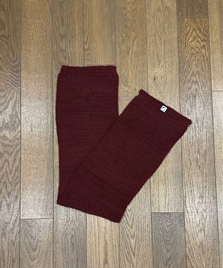 Bufanda roja de punto