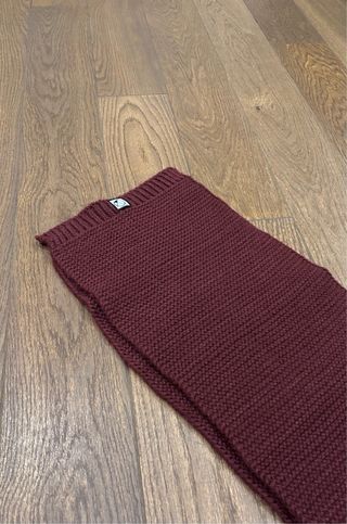 Bufanda roja de punto