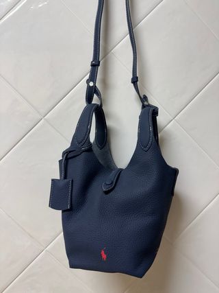 Bolso Tote Azul Polo Ralph Lauren Pequeño 