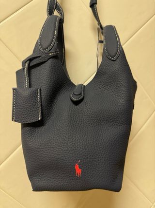 Bolso Tote Azul Polo Ralph Lauren Pequeño 