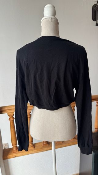 Sudadera Crop Top NASA Negra - S