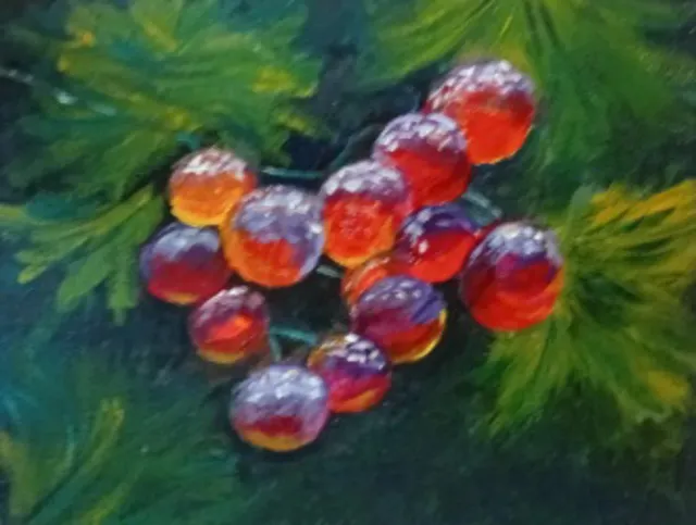 Cuadro de uvas rojas y verdes