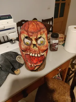 Careta Halloween Terror Roja y Amarilla