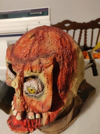 Careta Halloween Terror Roja y Amarilla