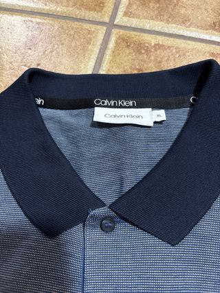 Polo Calvin Klein XL Azul Grisáceo