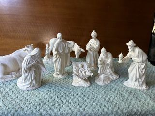 Belén figuras marmolina con reyes magos