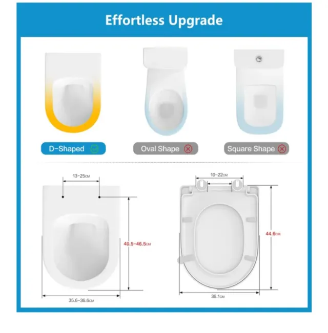 Tapa WC Universal D-Shaped YEAUPE PRO