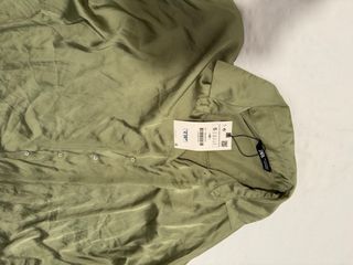 Vestido camisero verde talla única