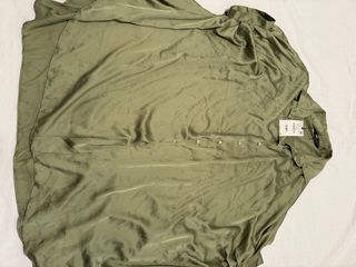 Vestido camisero verde talla única