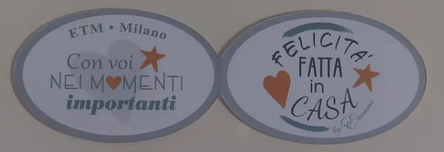 Set 2 Tazze + 2 Cucchiaini in porcellana "ETM"