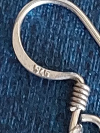 Pendientes plata ley S925 largos