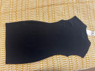 Vestido Negro Zara Talla M Entallado Nuevo