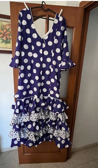 Vestido Flamenca Lunares Morado T.46/48