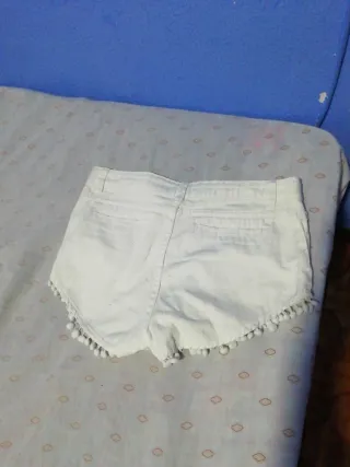 Shorts vaqueros blancos mujer